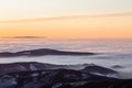 view to sunrise with inversion Royalty Free Stock Photo