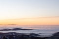 view to sunrise with inversion Royalty Free Stock Photo