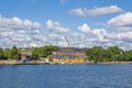View to The Suomenlinna fortress, Helsinki, Finland Royalty Free Stock Photo