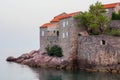 View to Sveti Stefan island, Budva, Montenegro Royalty Free Stock Photo