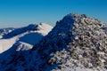 View to Tatra mountains from Chopok, Slovakia Royalty Free Stock Photo