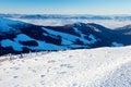 View to Tatra mountains from Chopok, Slovakia Royalty Free Stock Photo