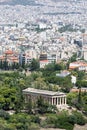 View to the Temple of Hephaestus, Athens, Greece, Europe Royalty Free Stock Photo