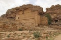 View to the temple Qasr Al-Bint. Nabataeans capital city Al Khazneh.Petra, Jordan Royalty Free Stock Photo