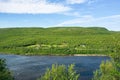 View to Tenojoki river and Norway side, Utsjoki, Finland Royalty Free Stock Photo