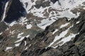 View to Teryho hut in Mala Studena dolina valley from Lomnicky peak 2634 m,, High Tatras Royalty Free Stock Photo