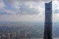 View to Top of Shanghai Tower and Shanghai Skyline Royalty Free Stock Photo