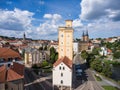 View to tower Kunstturm in Altenburg Thuringia Royalty Free Stock Photo