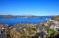 Aerial view of Oban in sunny day, Scotland