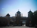 View to orthodox Enda Mariam Cathedral, mosque and St. Josephs Cathedral aka Church of Our Lady of the Rosary - Asmara, Eritrea Royalty Free Stock Photo