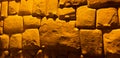 View to Twelve-angled stone aka Hatun Rumiyoc as a part of a wall of the palace of the Archbishop of Cuzco, Peru