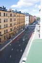 View to Upplandsgatan and residential buildings