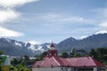 View to Ushuaia and mountains Royalty Free Stock Photo