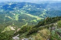 View to valley from Rax mountains Royalty Free Stock Photo