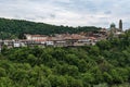 View to Veliko Tarnovo old town and  Cathedral of Rozhdestvo Bogorodichno  Nativity of the Virgin. Bulgaria Royalty Free Stock Photo