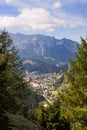 View to village Eisenerz in Styria Royalty Free Stock Photo