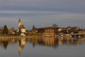 view to village Seebruck in Bavaria Royalty Free Stock Photo