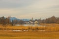 view to village Seebruck in Bavaria Royalty Free Stock Photo