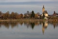 view to village Seebruck in Bavaria Royalty Free Stock Photo