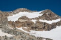 View to Vincent Pyramid mount and Bors glacier in Monte Rosa mas