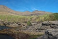 View to the ViÃÂ°areiÃÂ°i settlement and majestic Villingardalsfjall mountain in background.