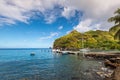 View to the Wallilabou Bay, Saint Vincent and the Grenadines Royalty Free Stock Photo