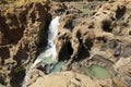 View to the waterfall at the Blue Nile river in dry season in Bahir Dar, Ethiopia.