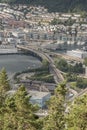 View to the west across Bergen from FlÃÂ¸yen Mountain