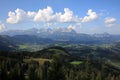 View to Wilder Kaiser and Kaiser Mountains in Tyrol. Austria