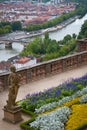 View to Wurzburg from Marienberg Fortress Castle, Wurzburg, Bayern, Germany Royalty Free Stock Photo