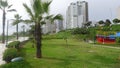 View to Yitzhak Rabin park in Miraflores, Lima Royalty Free Stock Photo