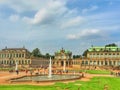 The view to the Zwinger Palace Royalty Free Stock Photo