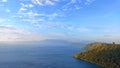 View of toba lake, north sumatera, indonesia from the top of the hill Royalty Free Stock Photo