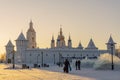View of the Tobolsk Kremlin on a clear winter day