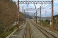 The view of the Tobu Nikko Line from the train front