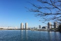 View of the Tokyo Bay with many modern buildings Royalty Free Stock Photo