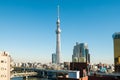 View of tokyo cityscape with blue sky