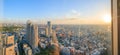 View of Tokyo from the height of the 45th floor