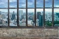 view Tokyo Skyline, Cityscape of Tokyo City, Japan from smoke b