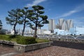 View of Tokyo skyline seen from the shore around Hamamatsucho district