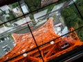 View from Tokyo Tower through glass floor Royalty Free Stock Photo