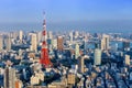 View of Tokyo tower from Roppongi Hill Tokyo,Japan Royalty Free Stock Photo