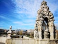 Sculpture on Toledo bridge in Madrid, Spain