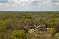 A view from the top of The Acropolis pyramid at Ek-balam archaeological site, Mexico