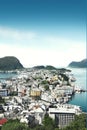 View from the top on Alesund Norway