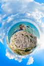 View from top of Aphrodite's rock. Cyprus. Royalty Free Stock Photo