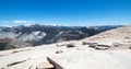 View from the top of the back side of Half Dome in Yosemite National Park in California USA Royalty Free Stock Photo