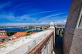 View from top of bell tower of church of St. Anastasia in Zadar Royalty Free Stock Photo