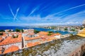 View from top of bell tower of church of St. Anastasia in Zadar Royalty Free Stock Photo