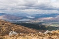 View at the top of Ben Nevis Range Royalty Free Stock Photo